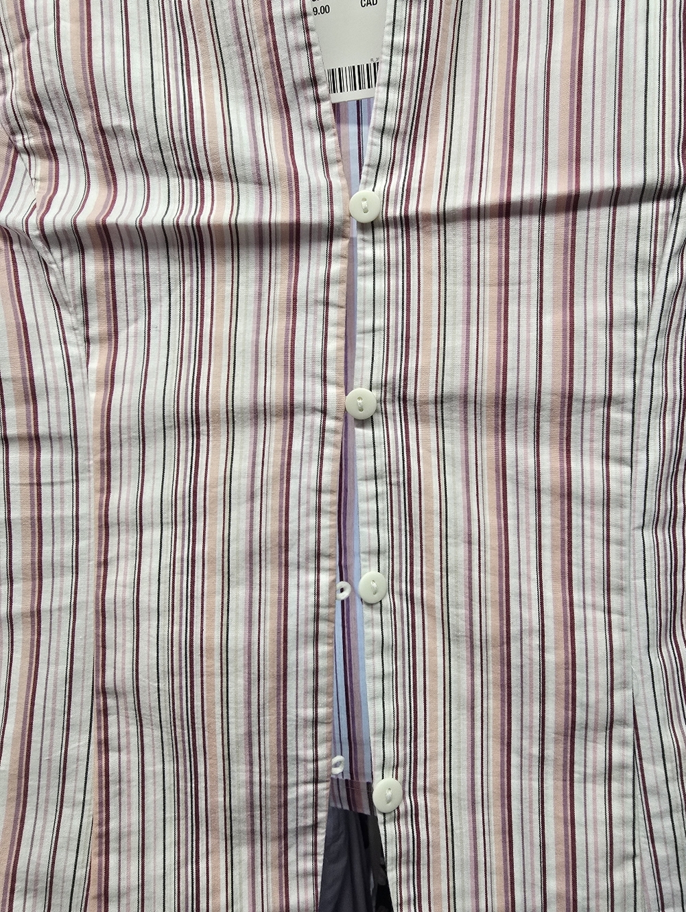 NWT Party Girl Cotton-Blend Button Down Sleeveless Shirt - Picture 6 of 9